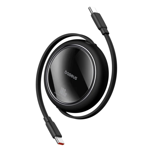 Baseus Free2Draw Mini USB-C - USB-C 100W 1m retractable cable - blackeng