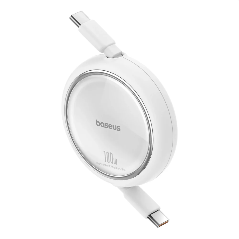 Baseus Free2Draw Mini USB-C - USB-C 100W 1m retractable cable - whiteeng