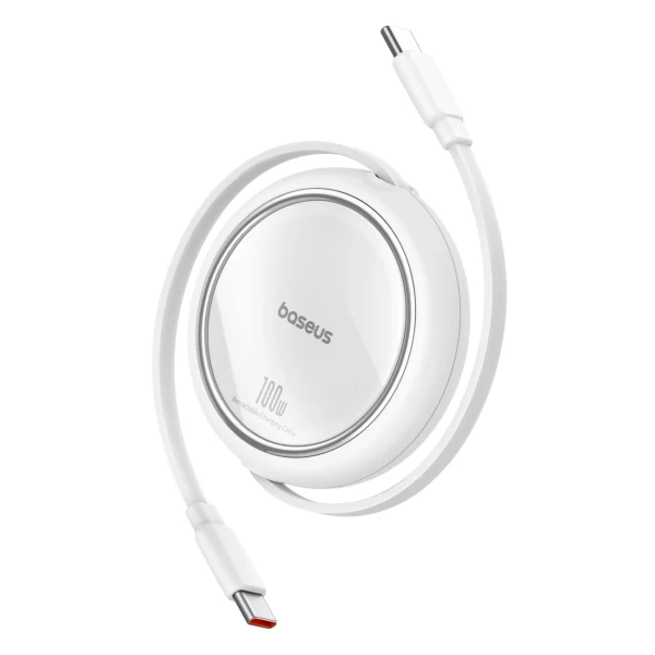 Baseus Free2Draw Mini USB-C - USB-C 100W 1m retractable cable - whiteeng