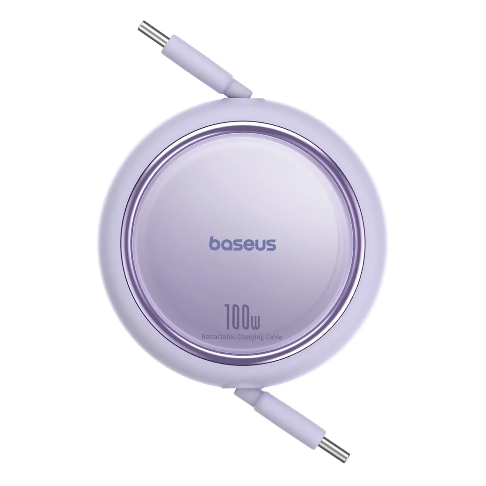 Baseus Free2Draw Mini USB-C - USB-C retractable cable 100W 1m - purpleeng