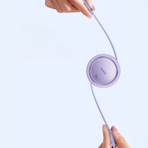 Baseus Free2Draw Mini USB-C - USB-C retractable cable 100W 1m - purpleeng