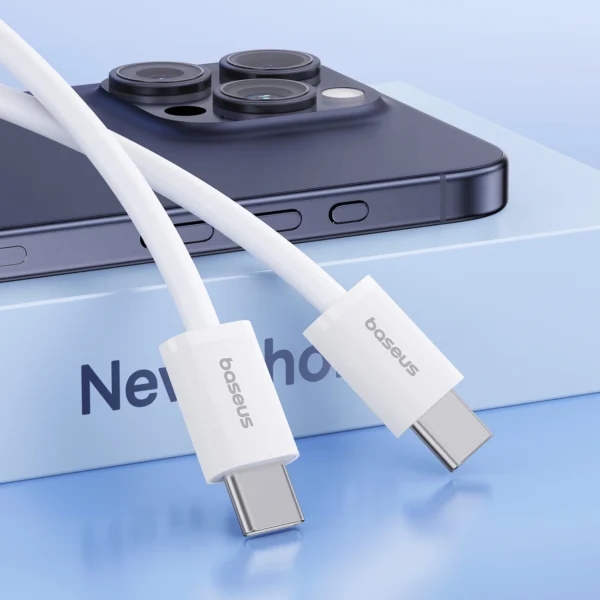 Baseus Superior Series ll USB-C - USB-C 30W 480Mb/s cable 1m - whiteeng