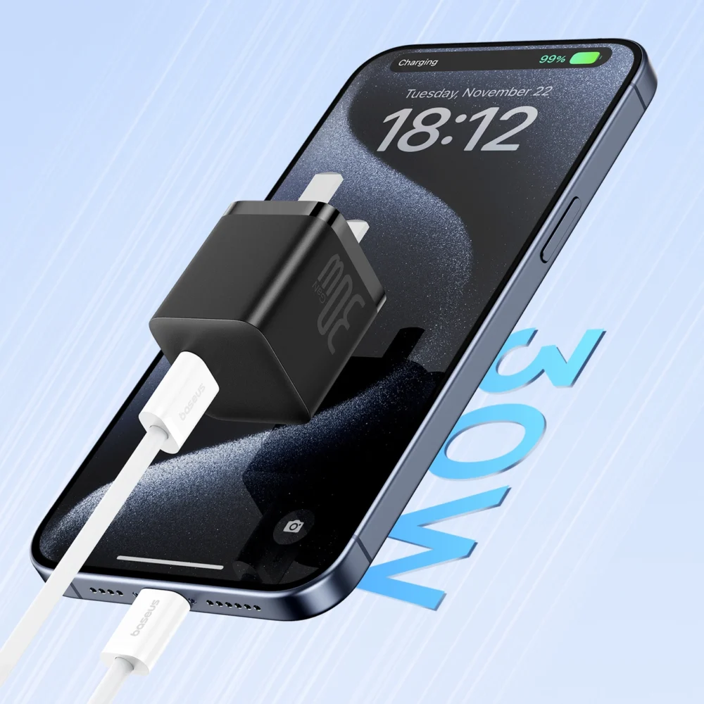 Baseus Superior Series ll USB-C - USB-C 30W 480Mb/s 2m cable - whiteeng