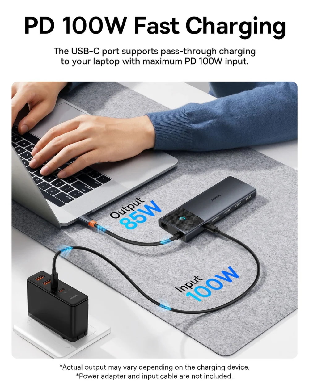 USB HUB 11in1 Baseus Metal Gleam Series II USB-A/USB-C PD/HDMI/DP/RJ45/SD/TF - blackeng
