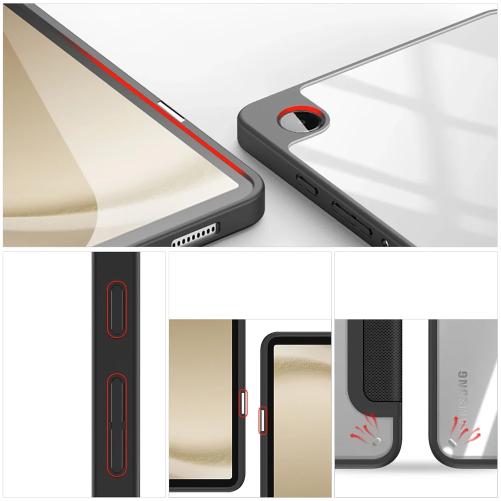 Dux Ducis Toby case with flip stand for Samsung Galaxy Tab A9 8.7'' - blackeng