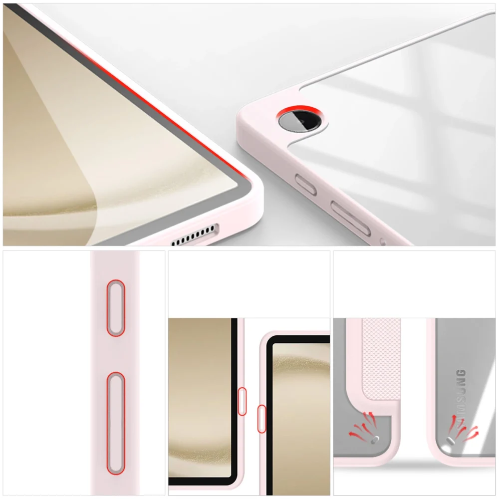 Dux Ducis Toby case with flip stand for Samsung Galaxy Tab A9 8.7'' - pinkeng