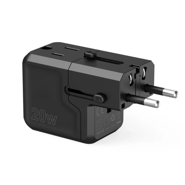 Choetech PD6038 USB-C USB-A PD 20W Travel Charger USA EU UK AU - Blackeng