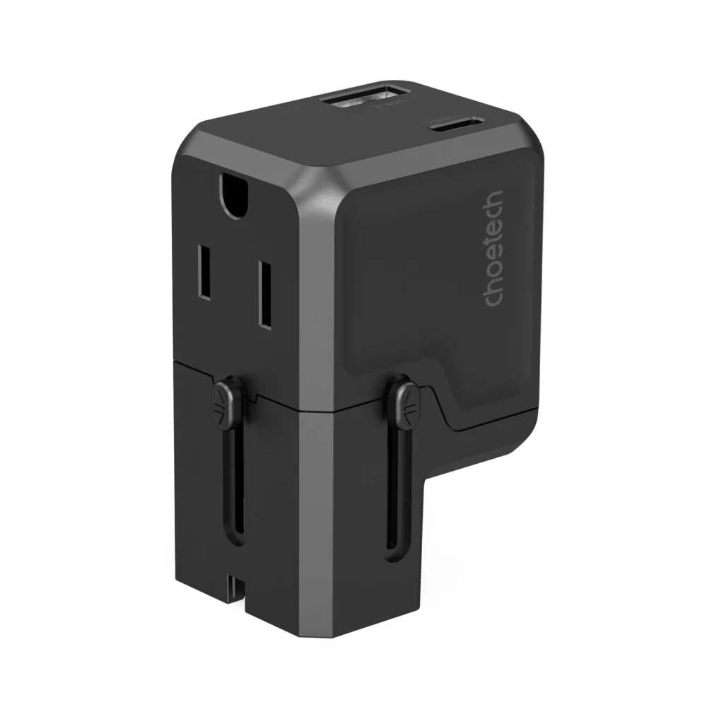 Choetech PD6038 USB-C USB-A PD 20W Travel Charger USA EU UK AU - Blackeng