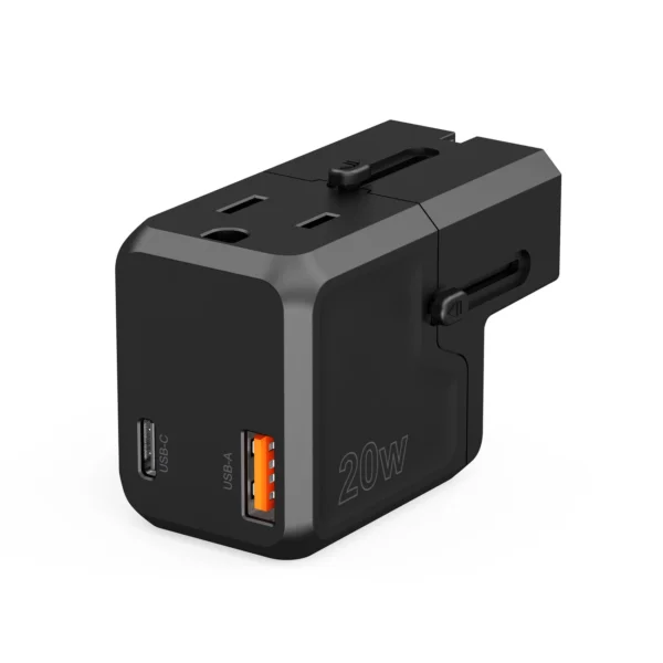 Choetech PD6038 USB-C USB-A PD 20W Travel Charger USA EU UK AU - Blackeng