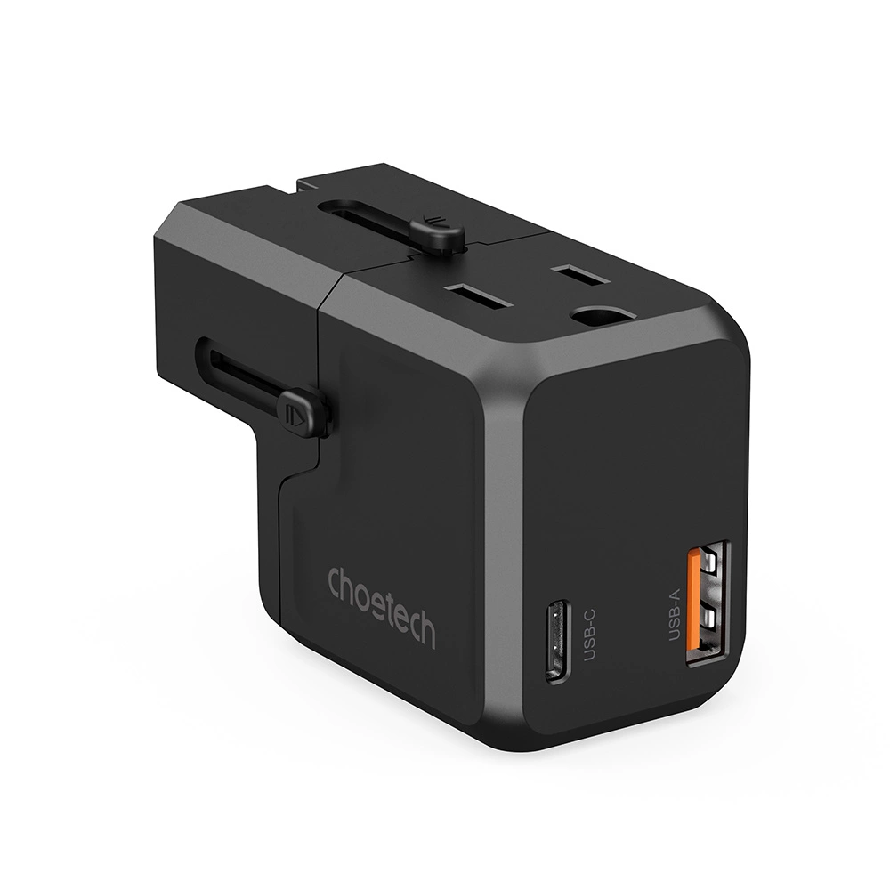 Choetech PD6038 USB-C USB-A PD 20W Travel Charger USA EU UK AU - Blackeng