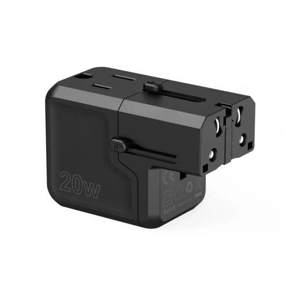 Choetech PD6038 USB-C USB-A PD 20W Travel Charger USA EU UK AU - Blackeng