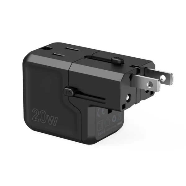 Choetech PD6038 USB-C USB-A PD 20W Travel Charger USA EU UK AU - Blackeng