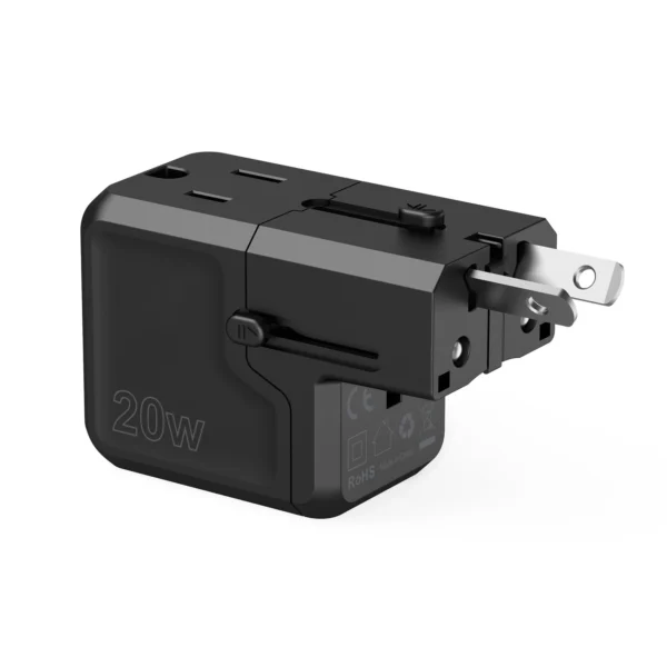Choetech PD6038 USB-C USB-A PD 20W Travel Charger USA EU UK AU - Blackeng