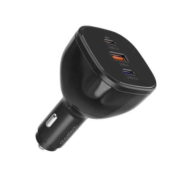 Choetech TC0024 car charger 160W 2x USB-C PD 3.1 1x USB-A - blackeng
