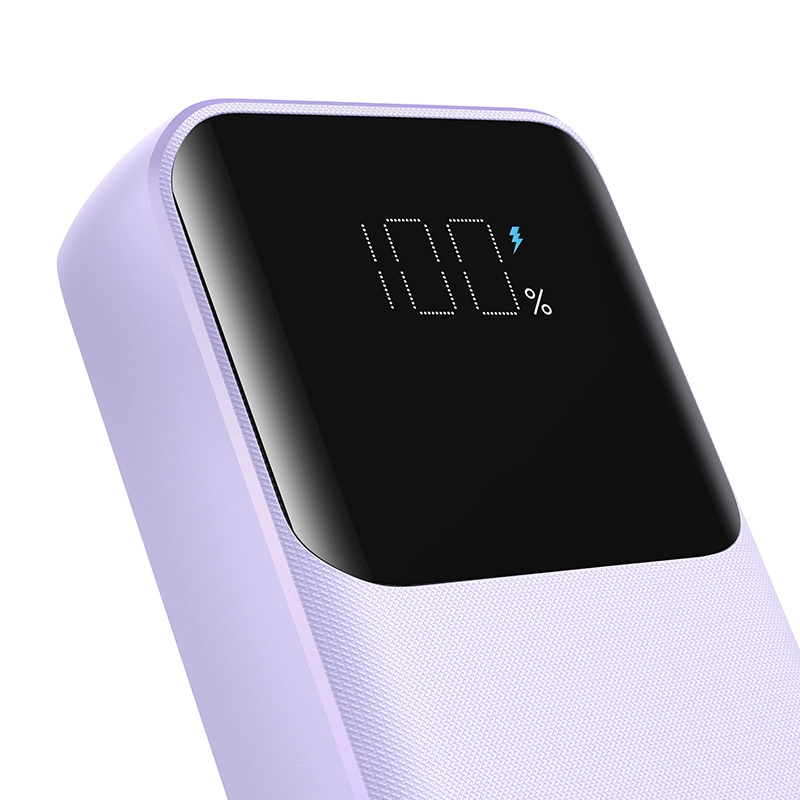 Joyroom JR-PBC07 20000mAh 30W mini power bank with USB-C and Lightning cables - purpleeng