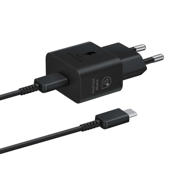 Samsung EP-T2510XBEGEU 25W SFC GaN wall charger with USB-C cable - blackeng