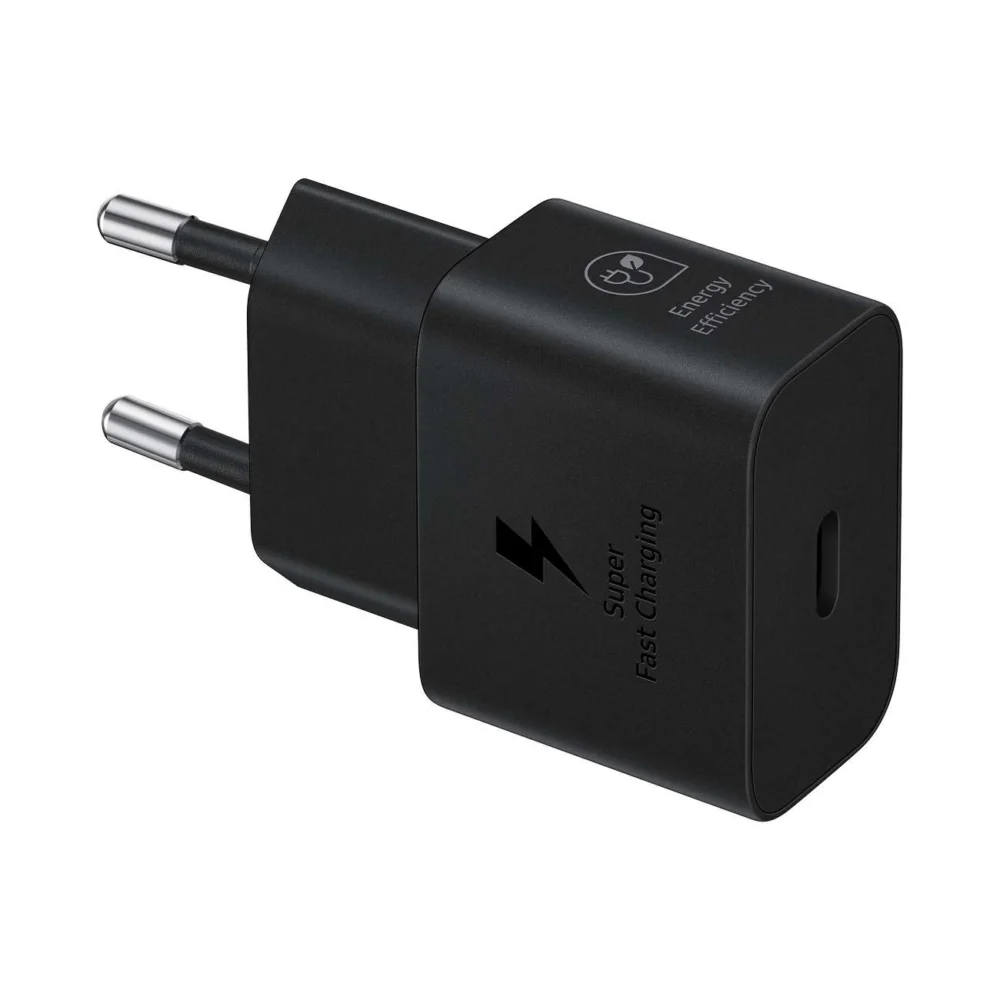 Samsung EP-T2510XBEGEU 25W SFC GaN wall charger with USB-C cable - blackeng