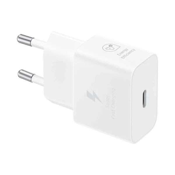 Samsung EP-T2510XWEGEU 25W SFC GaN wall charger with USB-C cable - whiteeng