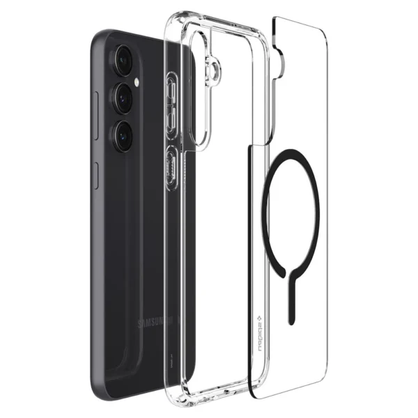 Spigen Ultra Hybrid OneTap Ring Case with MagSafe for Samsung Galaxy S23 FE - Clear Blackeng