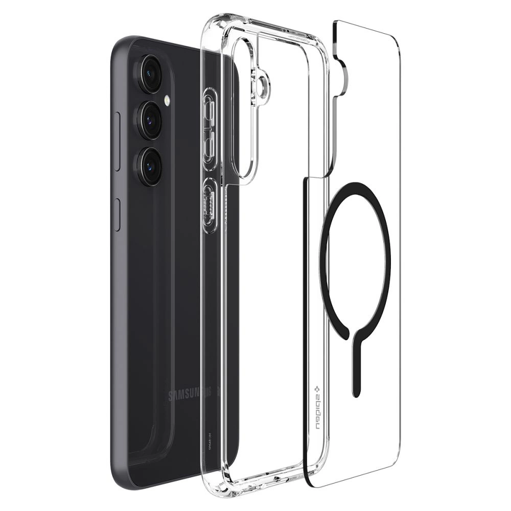 Spigen Ultra Hybrid OneTap Ring Case with MagSafe for Samsung Galaxy S23 FE - Clear Blackeng