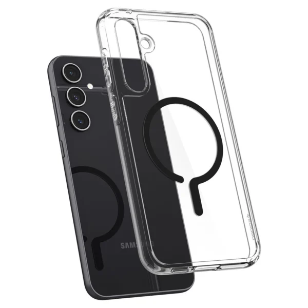 Spigen Ultra Hybrid OneTap Ring Case with MagSafe for Samsung Galaxy S23 FE - Clear Blackeng