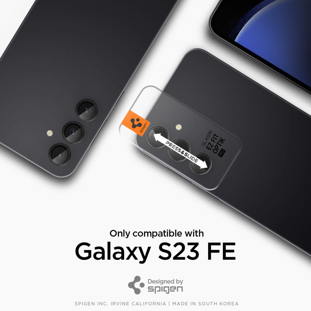 Spigen Glas.tR EZ Fit Optik Camera Protector for Samsung Galaxy S23 FE - Black 2 pcs.eng