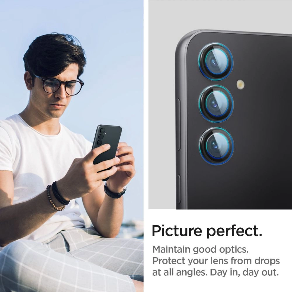 Spigen Glas.tR EZ Fit Optik Camera Protector for Samsung Galaxy S23 FE - Black 2 pcs.eng