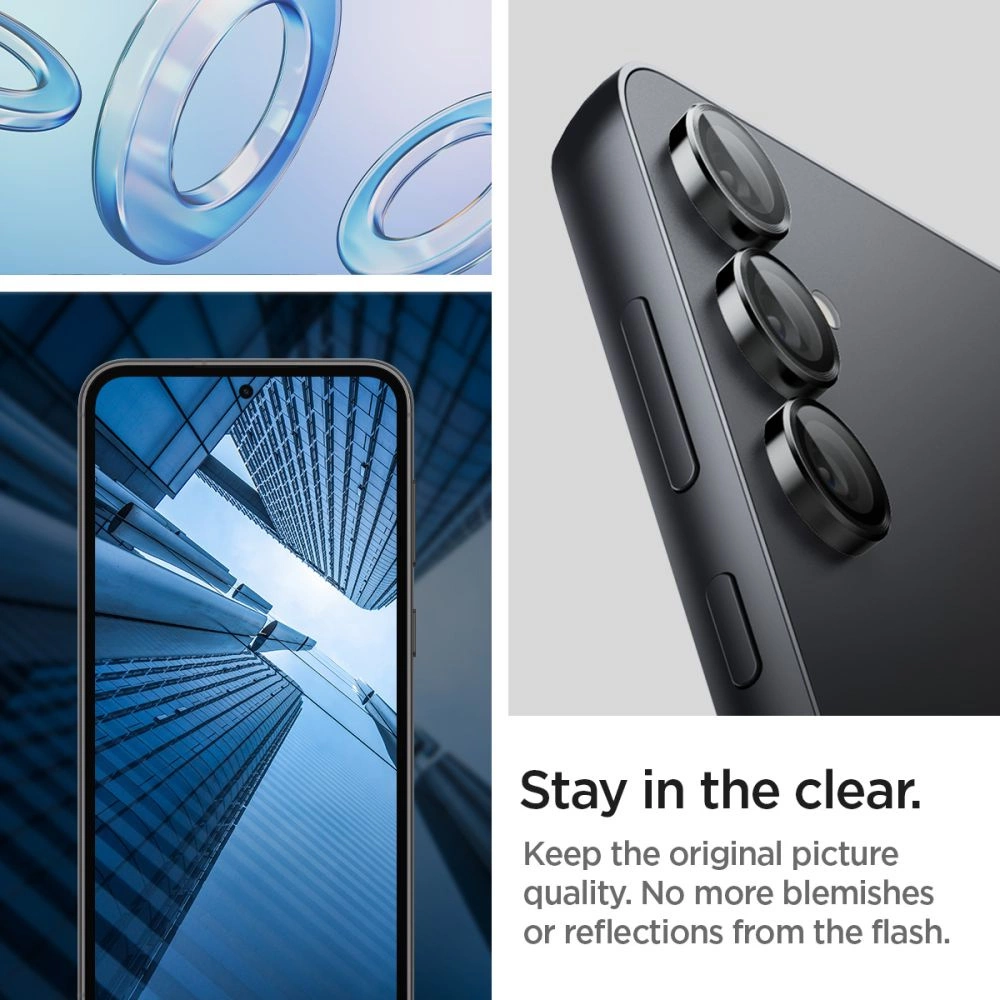 Spigen Glas.tR EZ Fit Optik Camera Protector for Samsung Galaxy S23 FE - Black 2 pcs.eng
