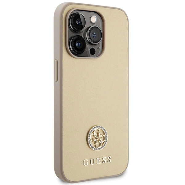 Guess GUHCP15LPS4DGPD iPhone 15 Pro 6.1" gold/gold hardcase Strass Metal Logoeng
