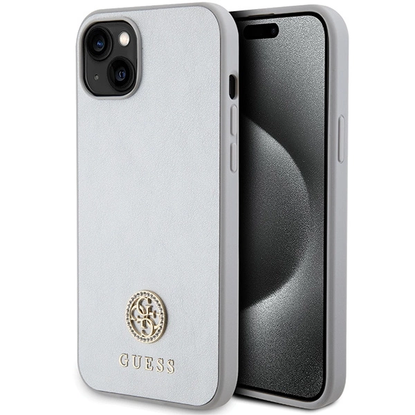 Guess GUHCP15SPS4DGPS iPhone 15 6.1" silver/silver hardcase Strass Metal Logoeng