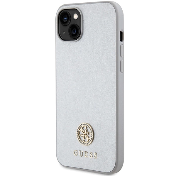 Guess GUHCP15SPS4DGPS iPhone 15 6.1" silver/silver hardcase Strass Metal Logoeng