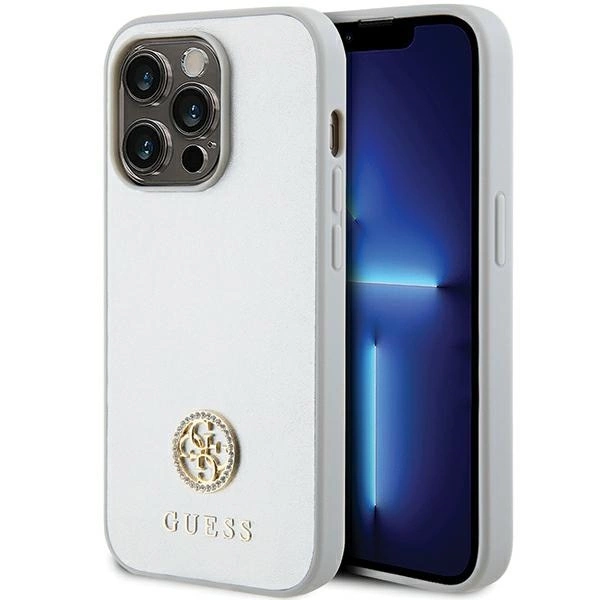 Guess GUHCP15XPS4DGPS iPhone 15 Pro Max 6.7" silver/silver hardcase Strass Metal Logoeng
