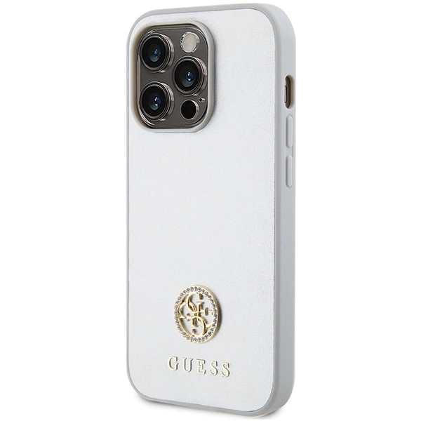 Guess GUHCP15XPS4DGPS iPhone 15 Pro Max 6.7" silver/silver hardcase Strass Metal Logoeng