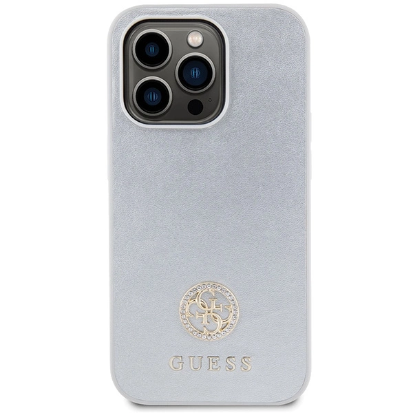 Guess GUHCP15XPS4DGPS iPhone 15 Pro Max 6.7" silver/silver hardcase Strass Metal Logoeng