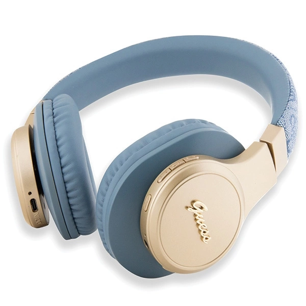 Guess Bluetooth on-ear headphones GUBH604GEMB blue/blue 4G Scripteng