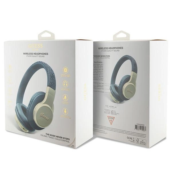 Guess Bluetooth on-ear headphones GUBH604GEMB blue/blue 4G Scripteng