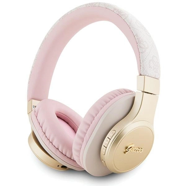 Guess Bluetooth on-ear headphones GUBH604GEMP pink/pink 4G Scripteng