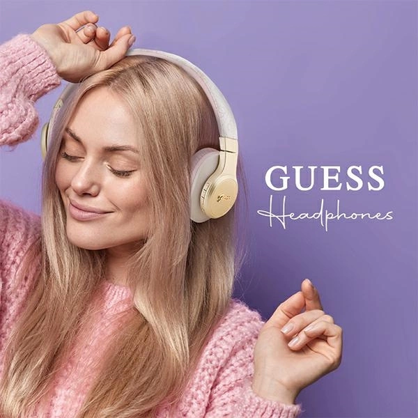 Guess Bluetooth on-ear headphones GUBH604GEMP pink/pink 4G Scripteng