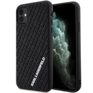 Karl Lagerfeld KLHCN613DMKRLK iPhone 11 / Xr 6.1" black/black hardcase 3D Rubber Multi Logoeng