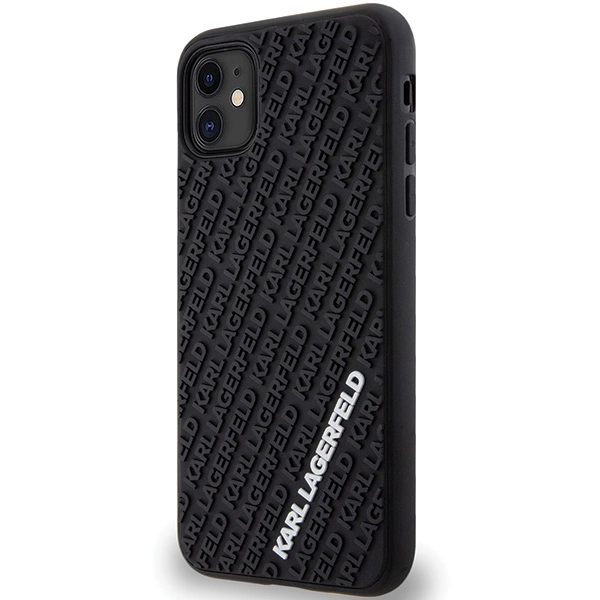 Karl Lagerfeld KLHCN613DMKRLK iPhone 11 / Xr 6.1" black/black hardcase 3D Rubber Multi Logoeng