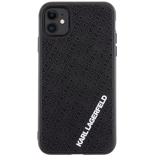 Karl Lagerfeld KLHCN613DMKRLK iPhone 11 / Xr 6.1" black/black hardcase 3D Rubber Multi Logoeng