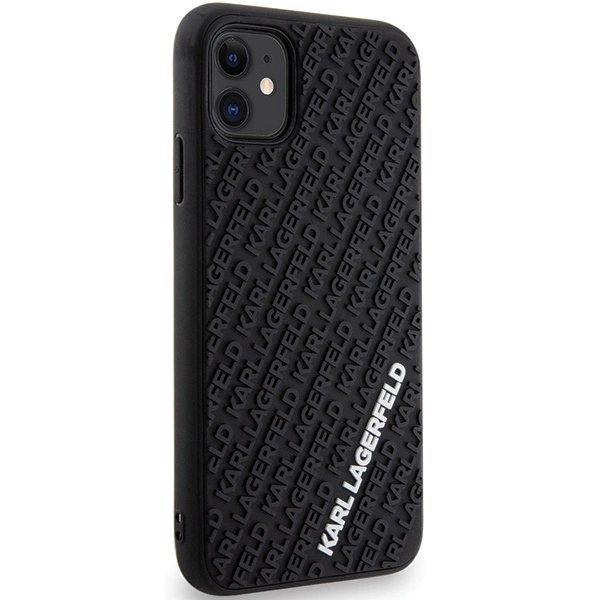 Karl Lagerfeld KLHCN613DMKRLK iPhone 11 / Xr 6.1" black/black hardcase 3D Rubber Multi Logoeng
