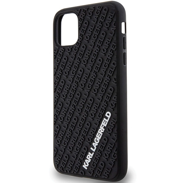 Karl Lagerfeld KLHCN613DMKRLK iPhone 11 / Xr 6.1" black/black hardcase 3D Rubber Multi Logoeng