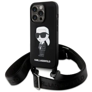 Karl Lagerfeld KLHCP15LSCBSKNK iPhone 15 Pro 6.1" hardcase black/black Crossbody Silicone Ikonikeng