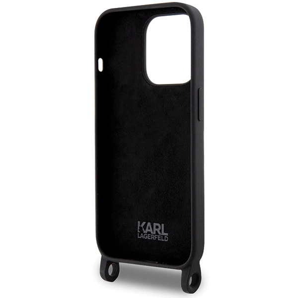 Karl Lagerfeld KLHCP15LSCBSKNK iPhone 15 Pro 6.1" hardcase black/black Crossbody Silicone Ikonikeng