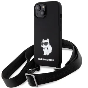 Karl Lagerfeld KLHCP15SSCBSCNK iPhone 15 6.1" hardcase black/black Crossbody Silicone Choupetteeng