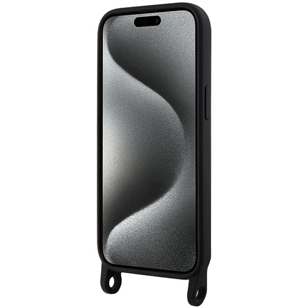 Karl Lagerfeld KLHCP15SSCBSCNK iPhone 15 6.1" hardcase black/black Crossbody Silicone Choupetteeng