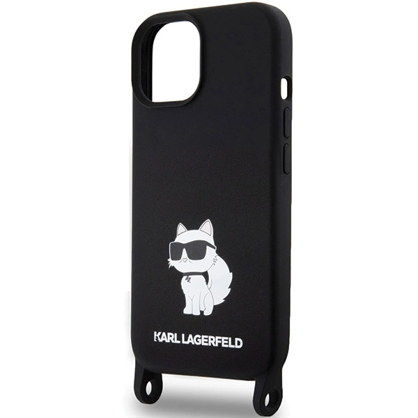 Karl Lagerfeld KLHCP15SSCBSCNK iPhone 15 6.1" hardcase black/black Crossbody Silicone Choupetteeng
