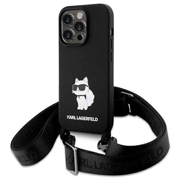 Karl Lagerfeld KLHCP15XSCBSCNK iPhone 15 Pro Max 6.7" hardcase black/black Crossbody Silicone Choupetteeng