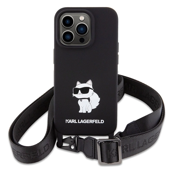 Karl Lagerfeld KLHCP15XSCBSCNK iPhone 15 Pro Max 6.7" hardcase black/black Crossbody Silicone Choupetteeng